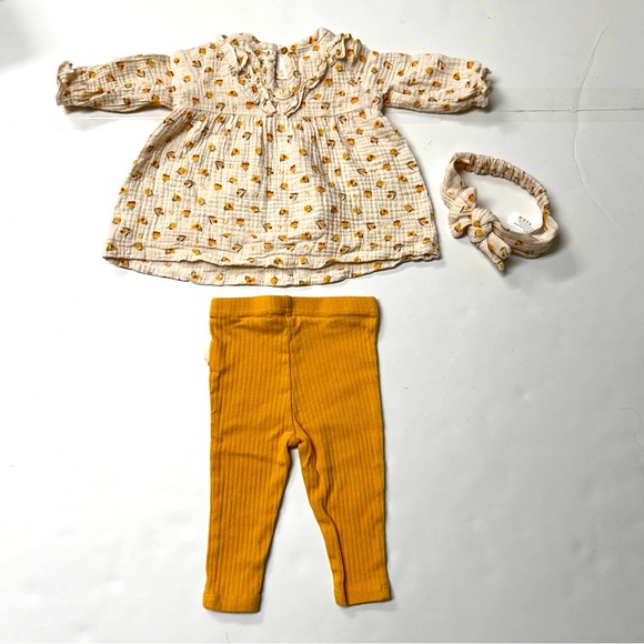 Baby Girl’s Outfit 3-6 Months Matching Dress Pants and Headbands - Picture 8 of 16